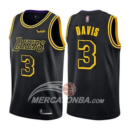 Maglia Los Angeles Lakers Anthony Davis Ciudad 2019 Nero
